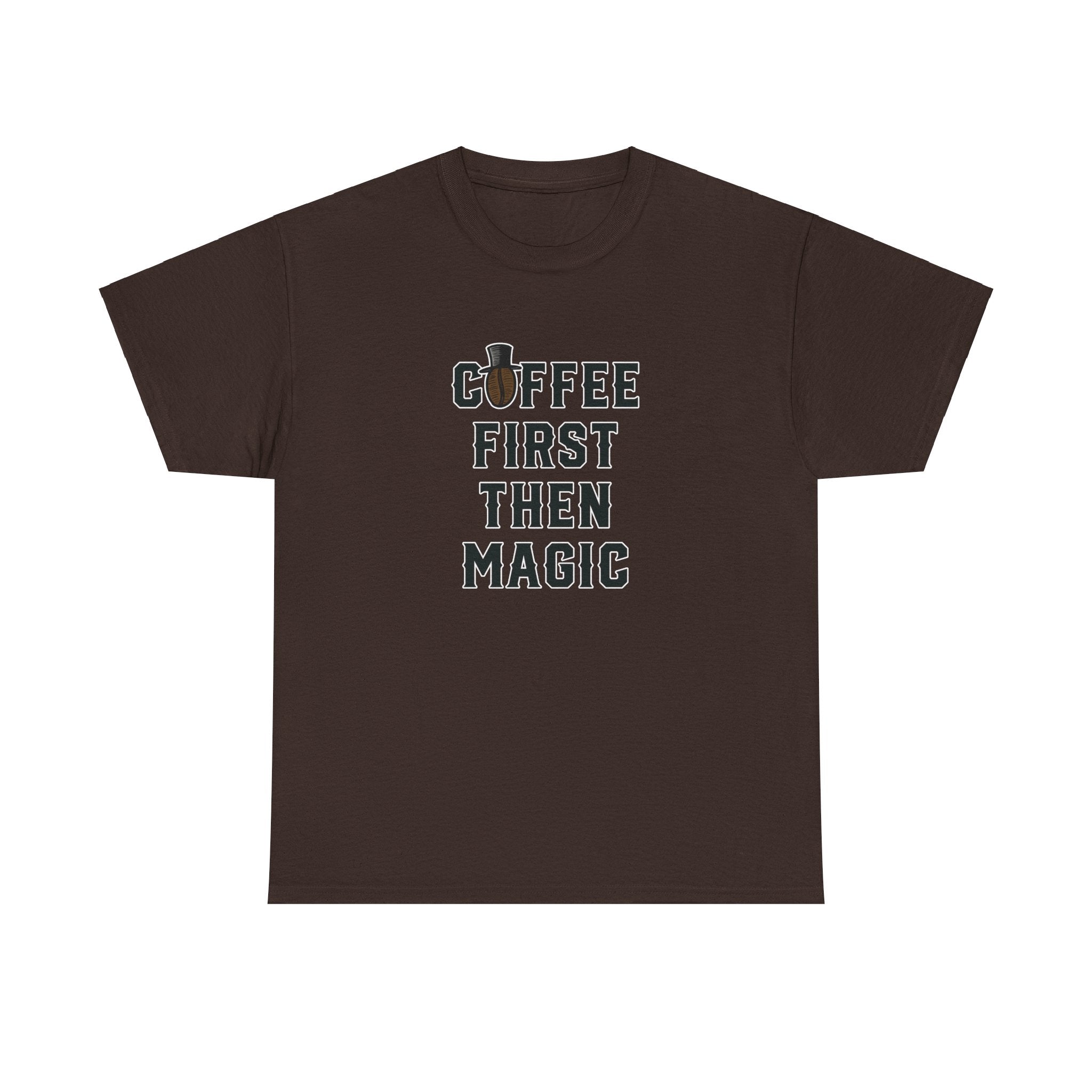 Coffee First Then Magic - Unisex Cotton T-shirt - Buskers Brew Coffee