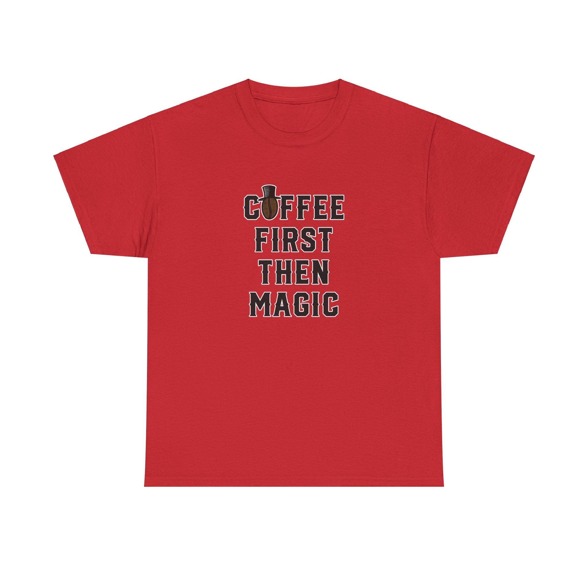 Coffee First Then Magic - Unisex Cotton T-shirt - Buskers Brew Coffee