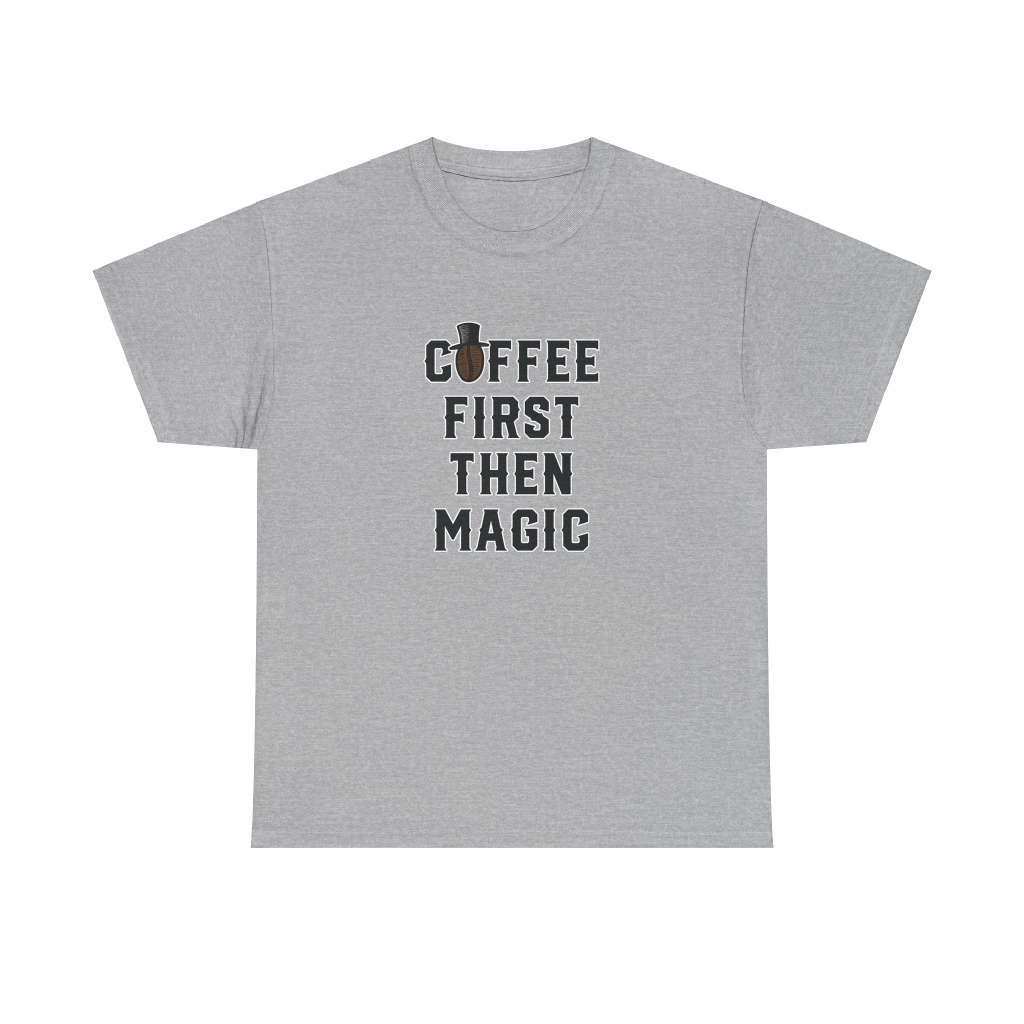 Coffee First Then Magic - Unisex Cotton T-shirt - Buskers Brew Coffee