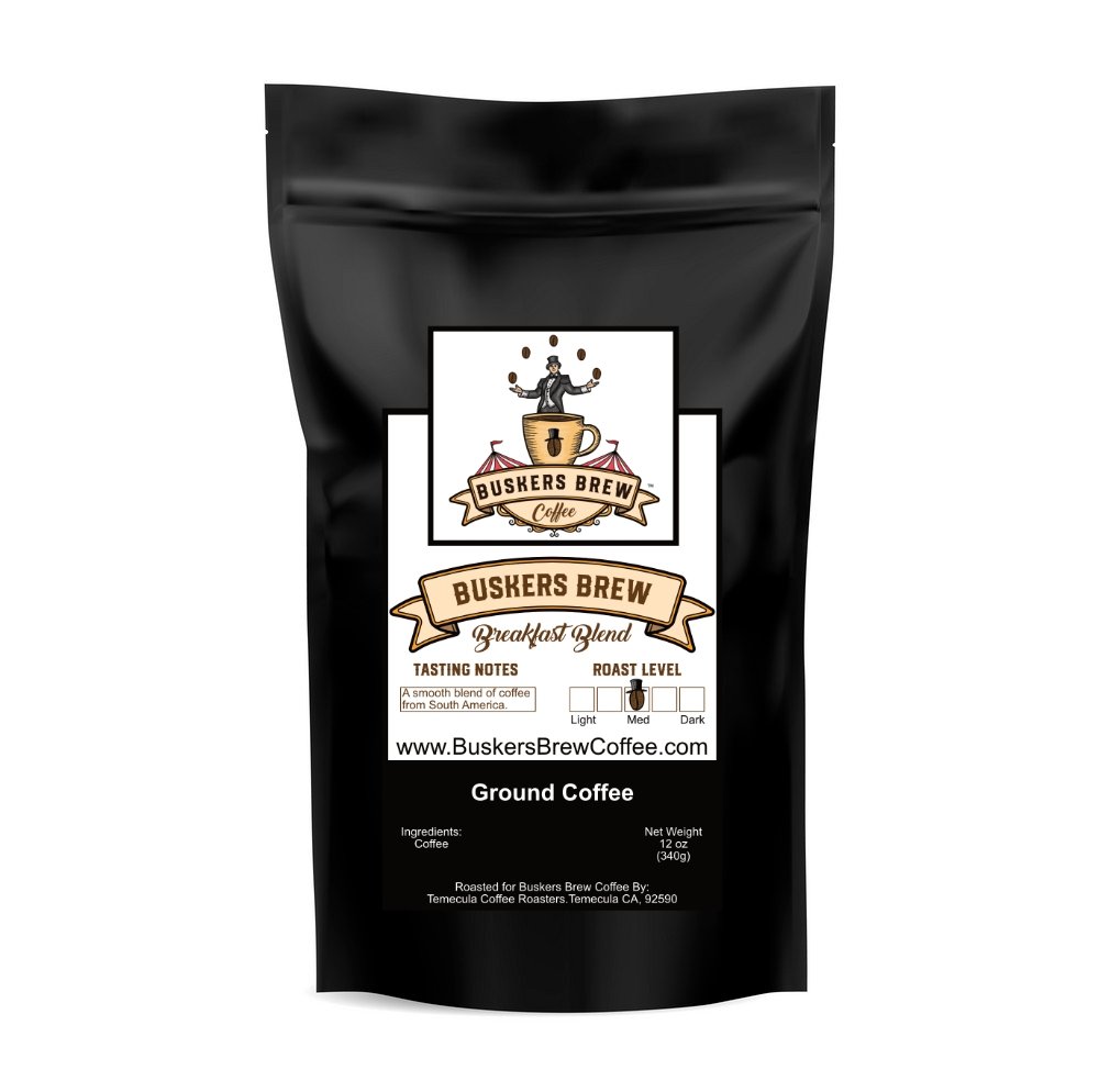 Buskers Breakfast Blend - Specialty Coffee - Buskers Brew Coffee - 12 oz (340g) Drip Ground