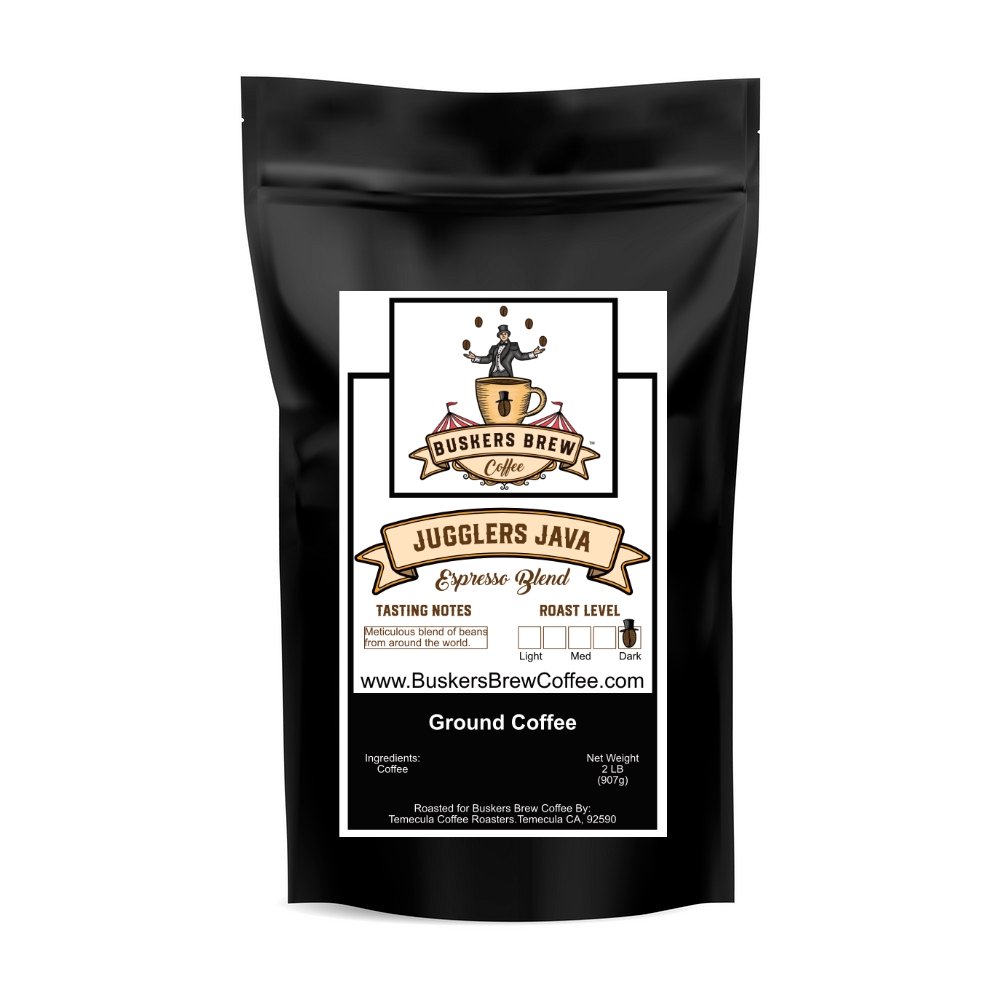 Jugglers Java - Espresso Blend - Specialty Coffee - Buskers Brew Coffee - 2 LB (907g) - Fine Ground